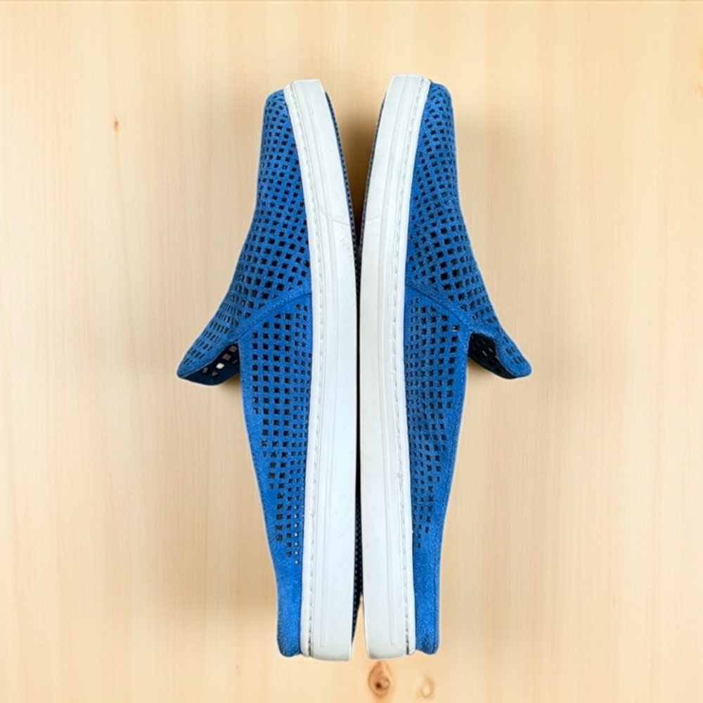 Via Spiga Cobalt Perforated Slip-On Mules - Picture 5 of 11